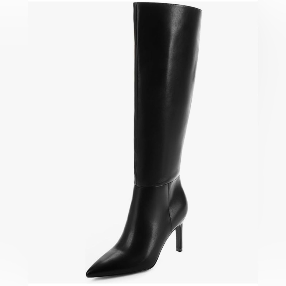 Easyfox Knee High Boots Women Pointed Toe Tall Boots Gently Used